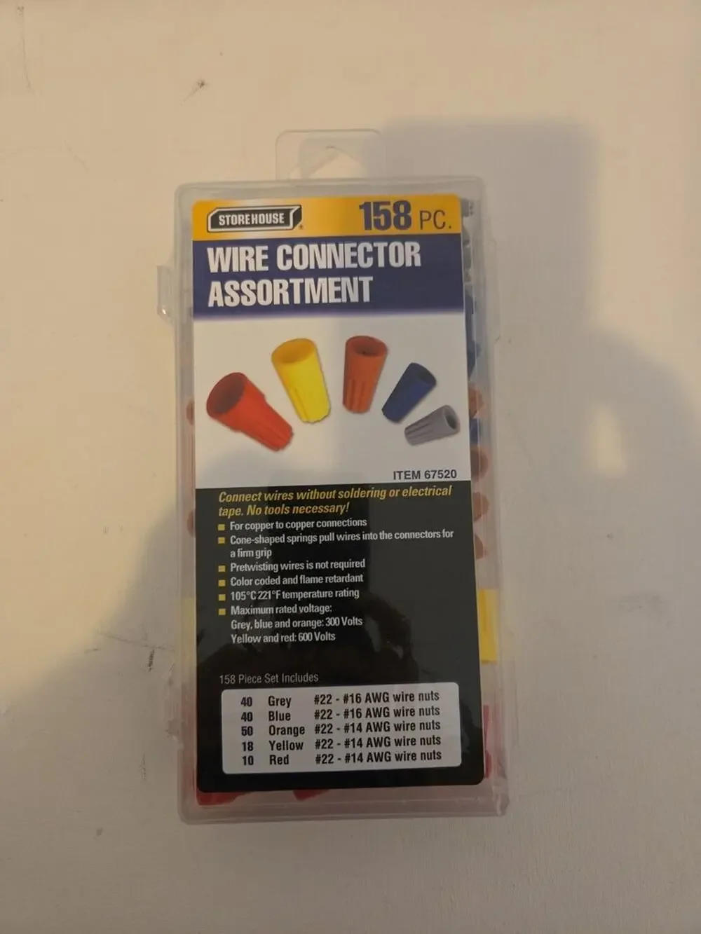 Storehouse 158 Piece Wire Connector Assortment
